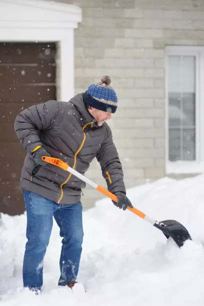 Shoveling ice