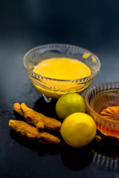 Add turmeric lemon and honey