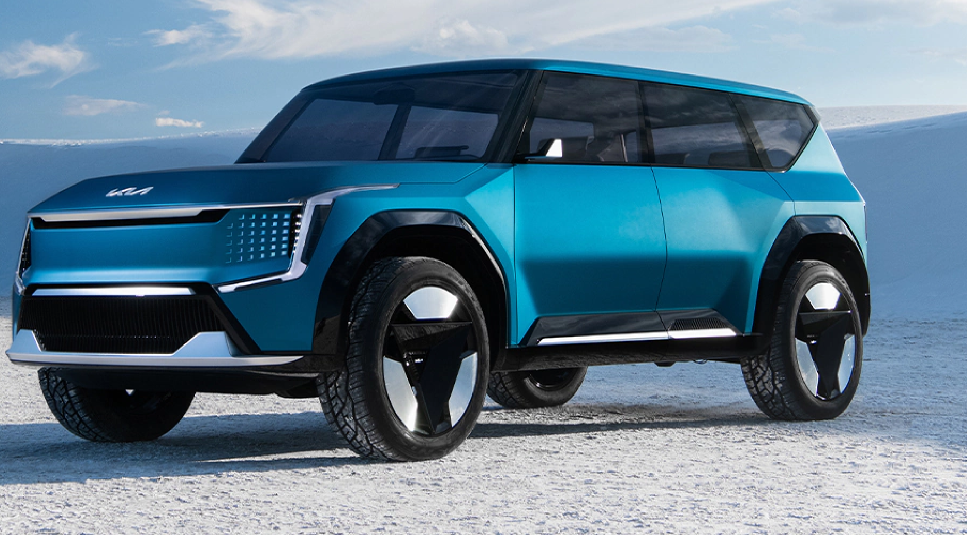 Kia EV9 Concept ass e siwe-Sëtzer all-elektreschen SUV