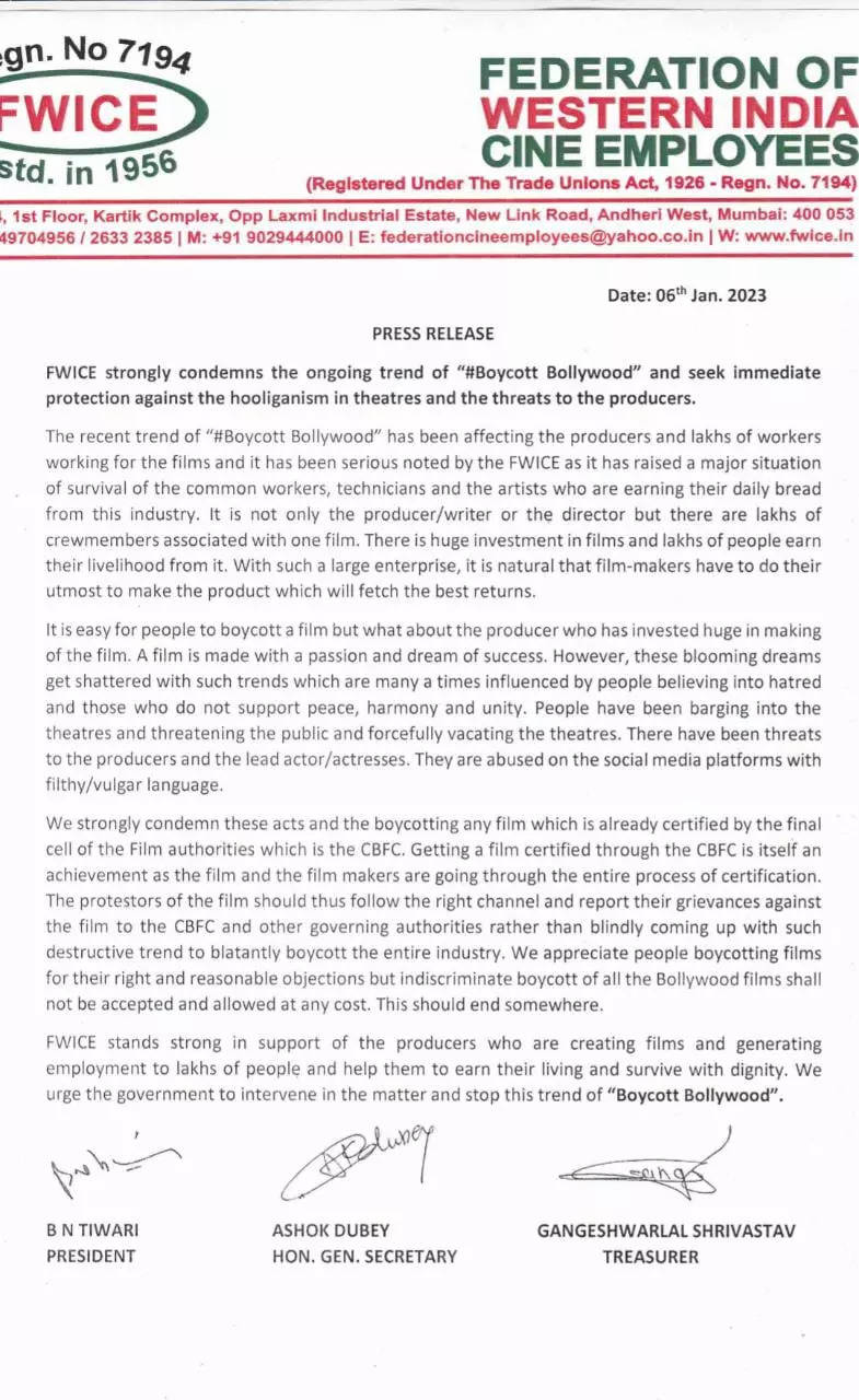 FWICE issues strong statement