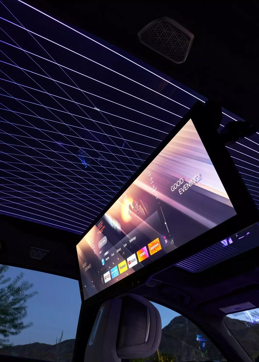 BMW Theatre Screen inside 7 Series