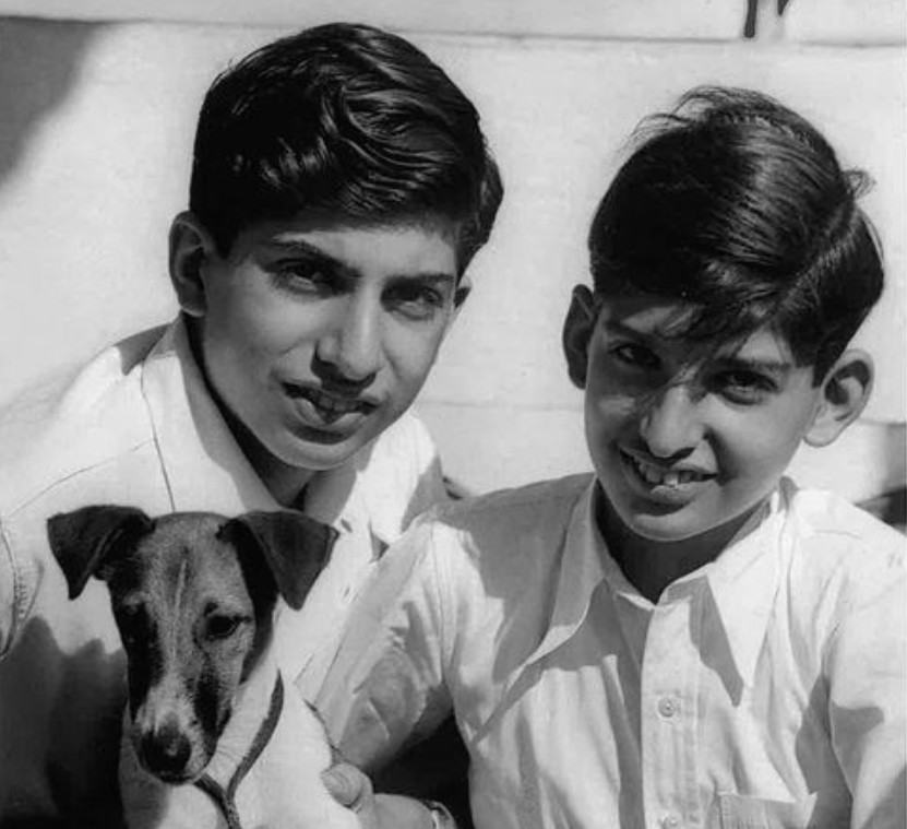 A 1945 photo of Ratan Tata and his brother Jimmy