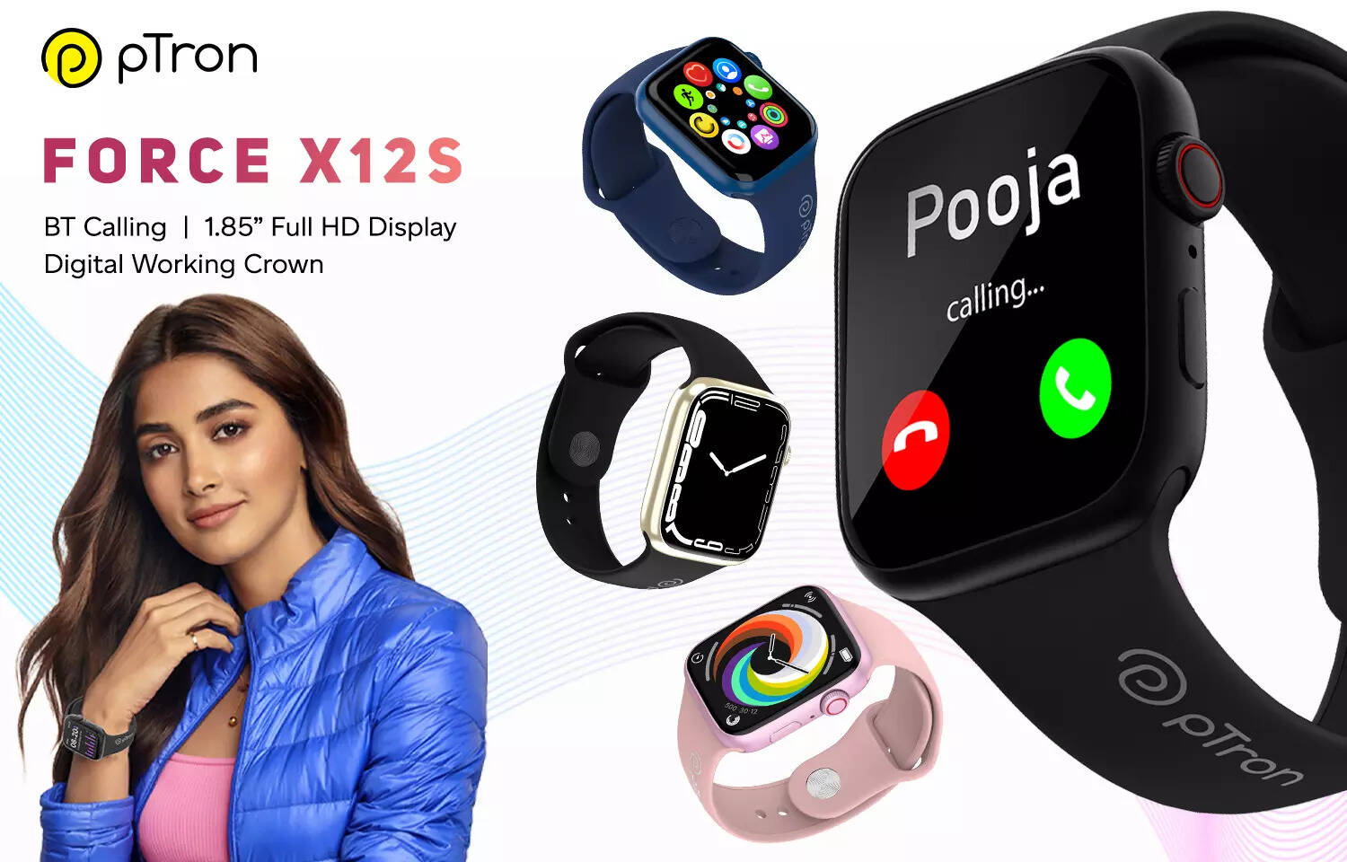 ptron x12s smart watch