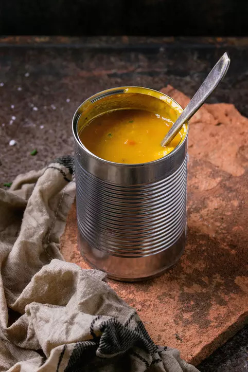 Canned soup