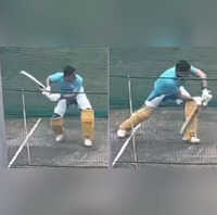 MS Dhoni batting at nets CSK IPL 2023.