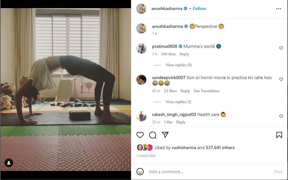 Stretch like Anushka Sharma! Watch her perform chakrasana or the wheel ...