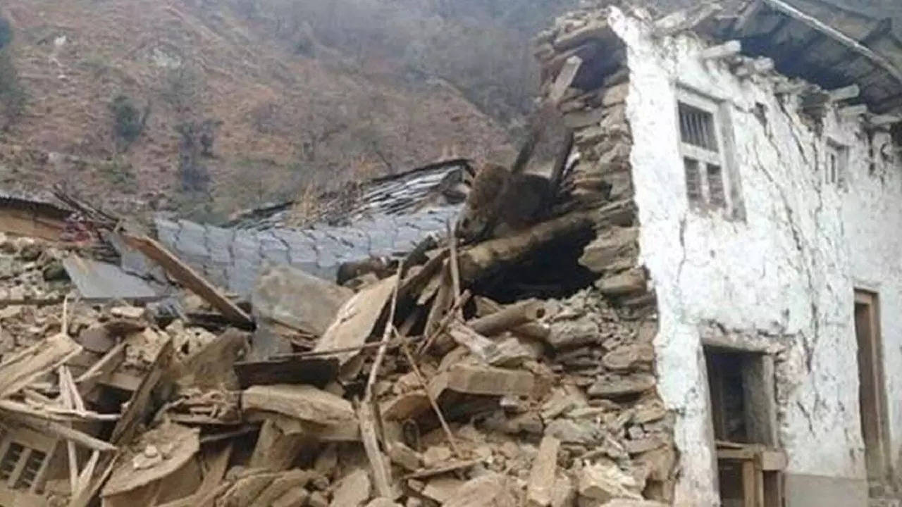 Around three dozen houses were damaged in the quake that struck the remote mountainous region