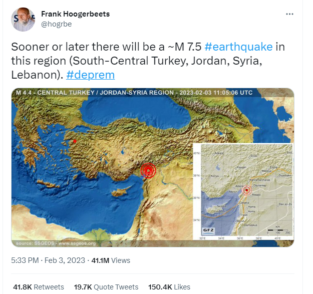Dutch researcher predicted Turkey earthquake