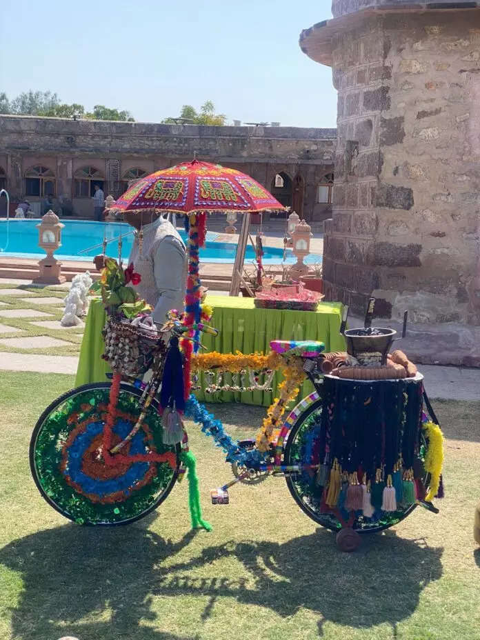 Khimsar Fort where the wedding is taking place is located on the edge of Thar Desert