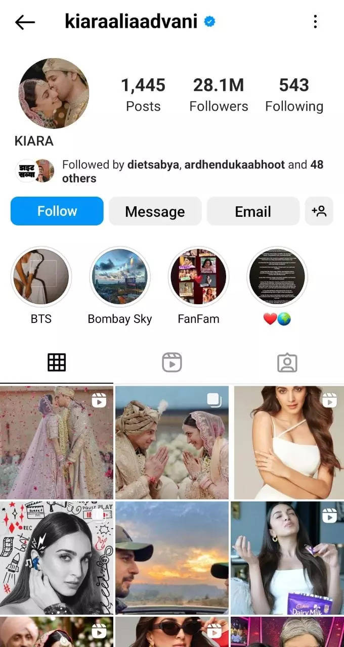 After hubby Sidharth Malhotra, wife Kiara Advani changes her Instagram ...