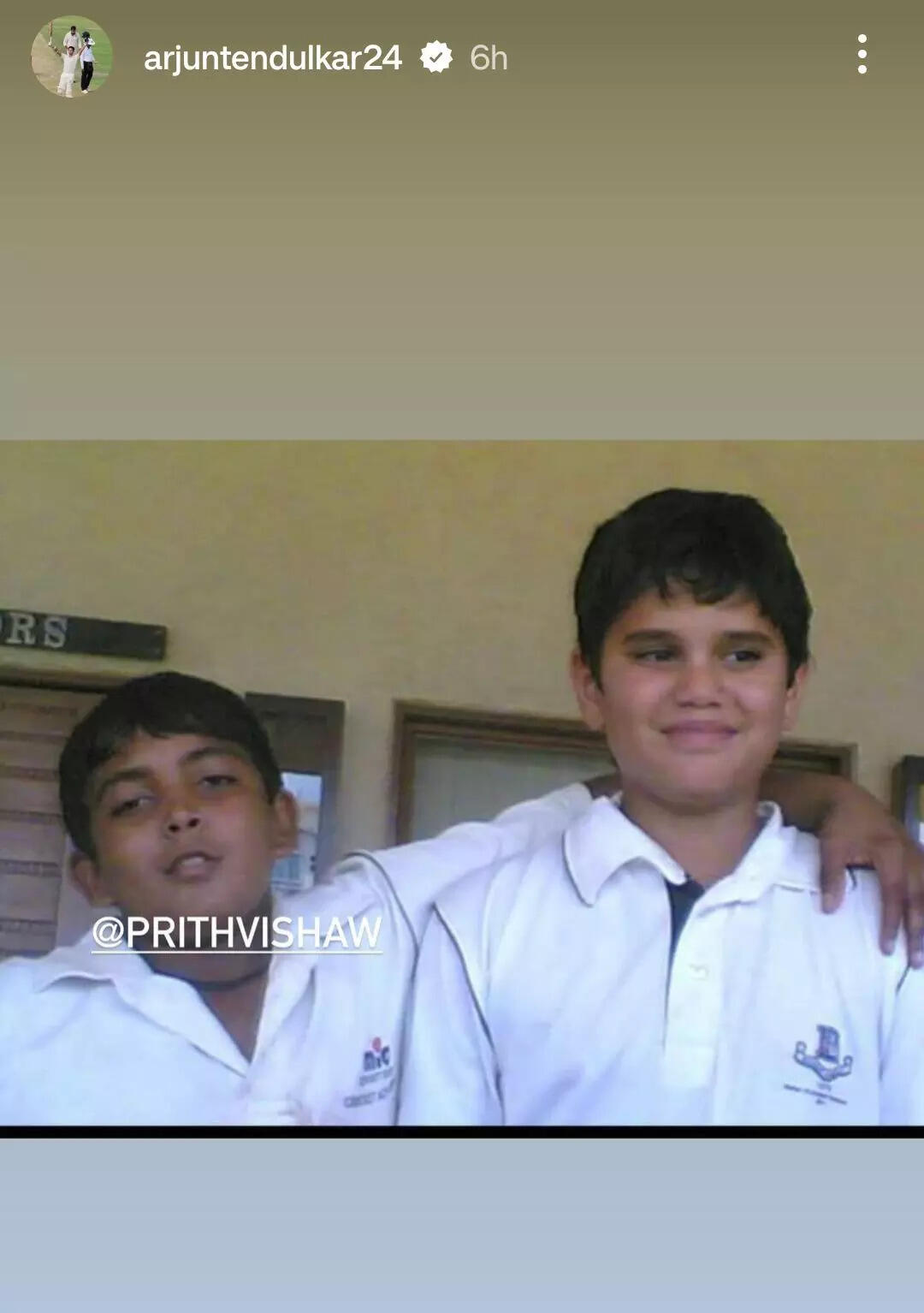 Arjun Tendulkar-Prithvi Shaw