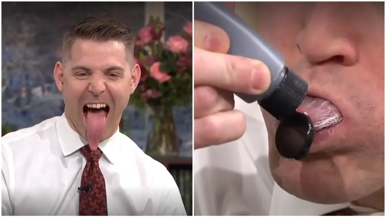 Viral video: Man with world's longest tongue uses it to paint | Viral News,  Times Now