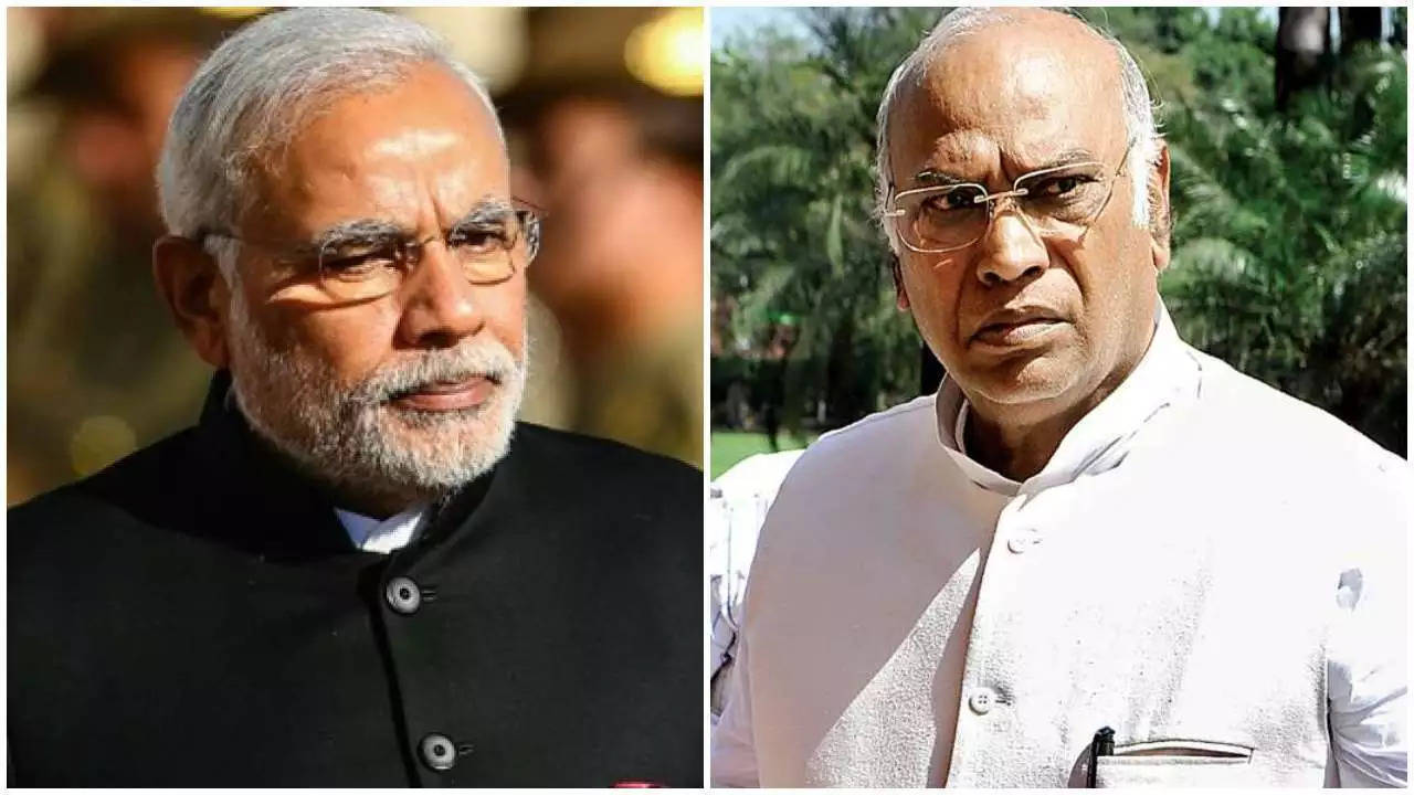 Kharge only namesake president': PM Modi's remote control jibe at Gandhis |  WATCH