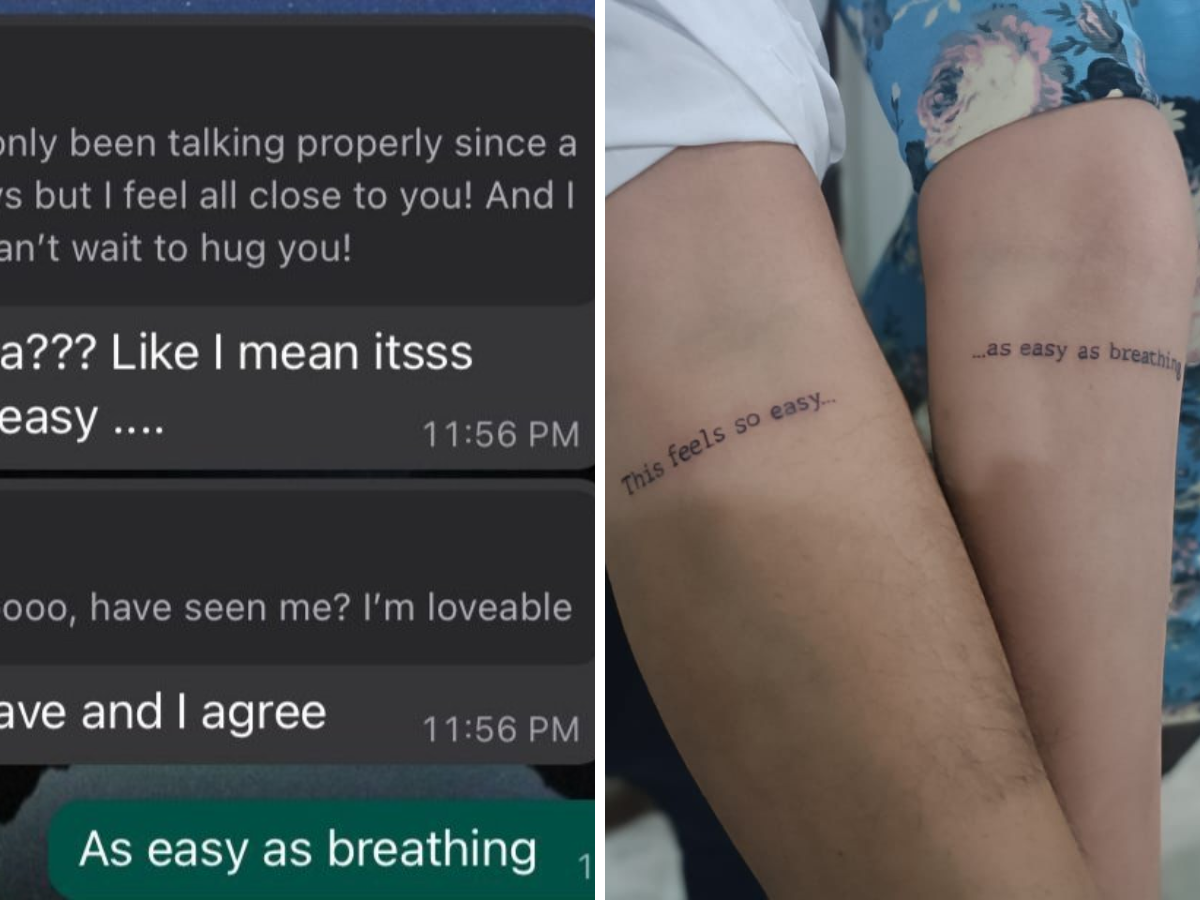 Pakistani couple gets tattoos of WhatsApp messages they exchanged, netizens  call their love a 'romantic novel'