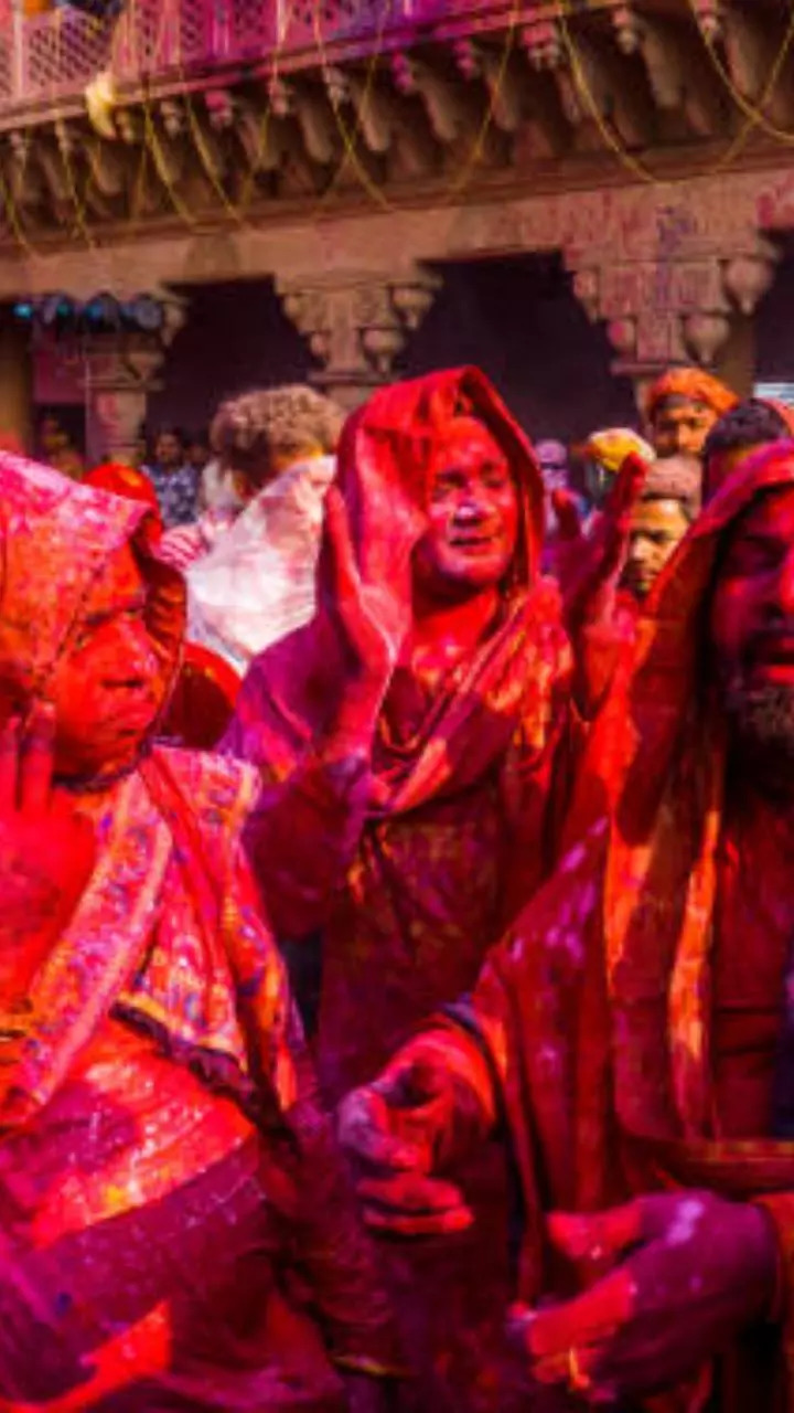 Holi in Banke Bihari Temple