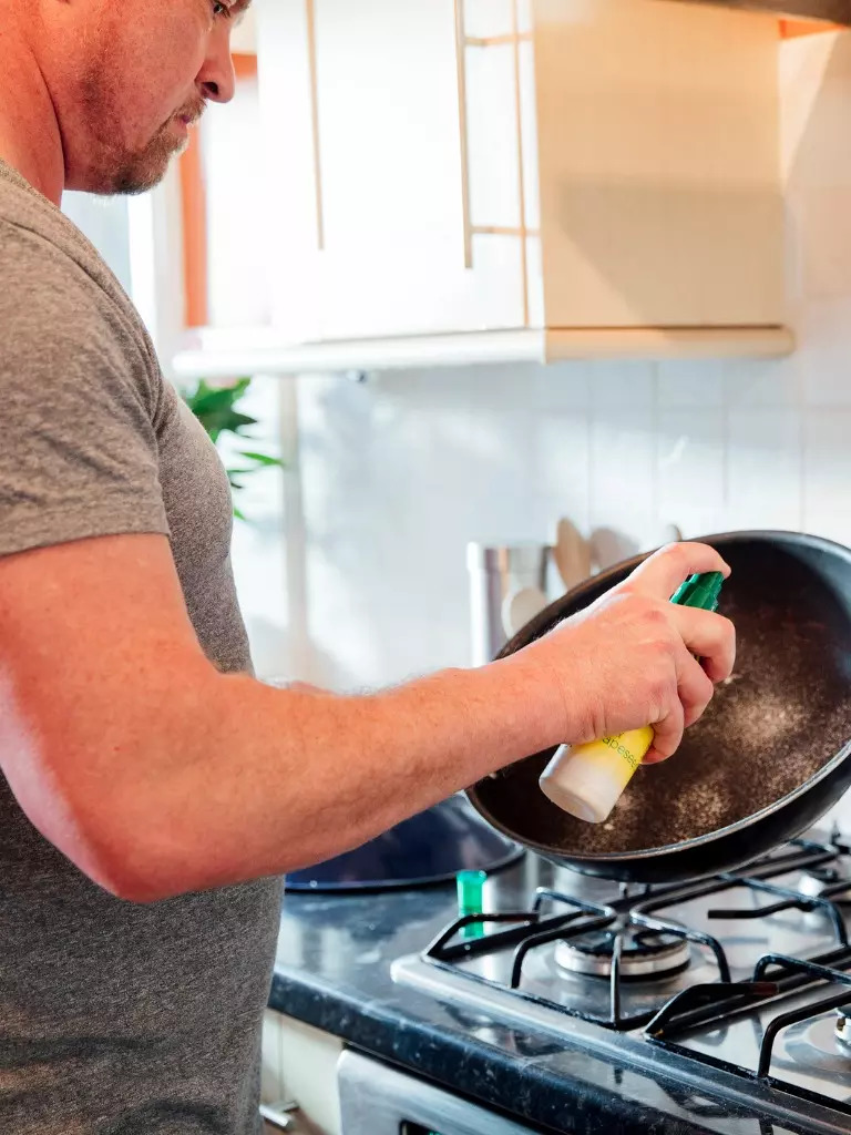 Store oil in a spray bottle