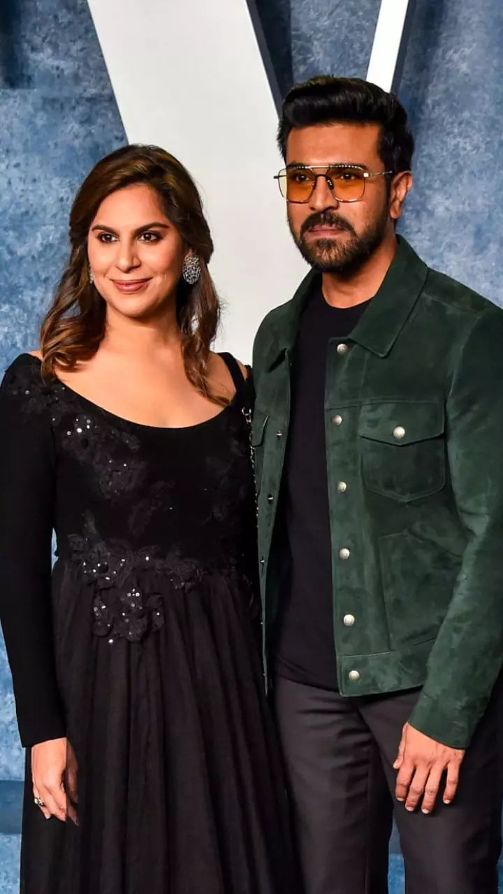 Ram Charan graced his presence with wife Upasana after historic win