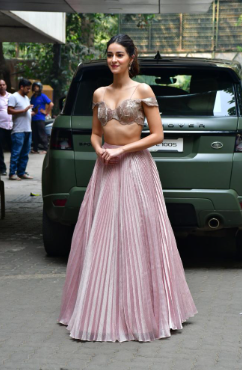Ananya Panday SLAYS in stunning white-pink lehenga for Alanna Panday's