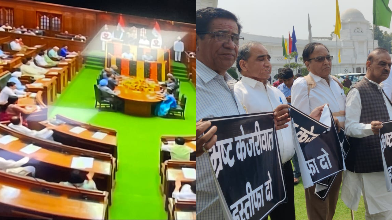 Delhi Assembly's Budget Session Begins With Uproar, 3 BJP MLAs ...