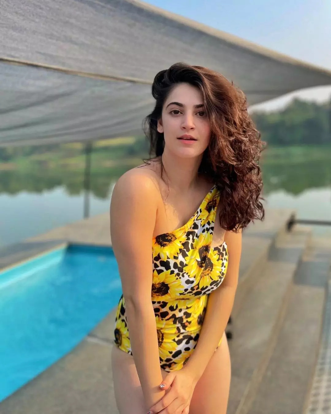 Shivaleeka Oberoi in printed bikini