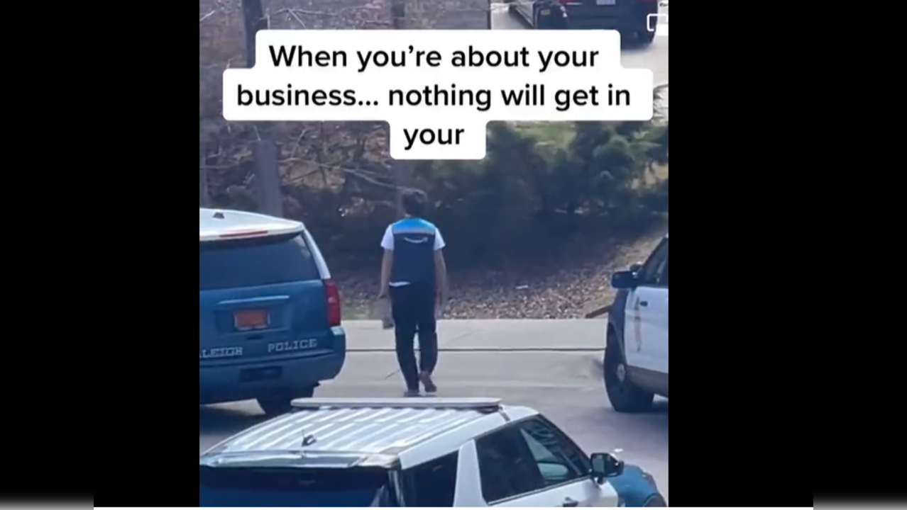 Viral Amazon Delivery Guy Nonchalantly Drops Off Package, Takes Photo