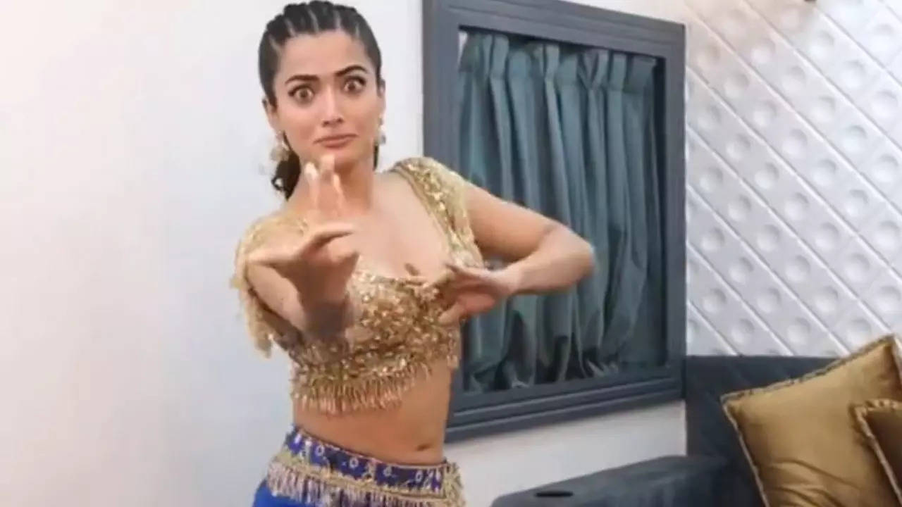 Rashmika Mandanna tweeted a video her dancing to Tamil song Jimikki Ponnu, which the 26-year-old star said was a number she wanted to perform at the IPL 2023 opening ceremony | Screenshot:  @iamRashmika/Twitter