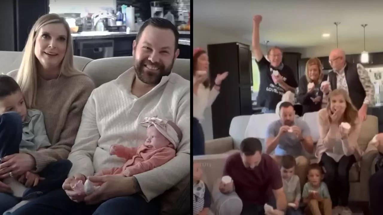 On March 17, Carolyn and Andrew Clark were in disbelief when they brought into this world their daughter Audrey — the first baby girl to be born in the Michigan family in 138 years since 1885 | Screenshot: ABC 13/Youtube