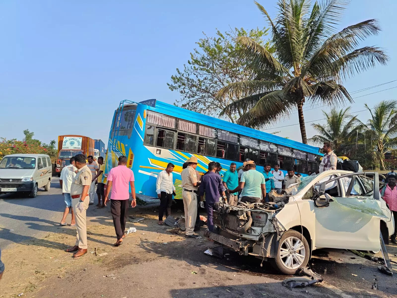 Caught On Cam: Five Killed, 20 Injured After Passenger Bus Collides