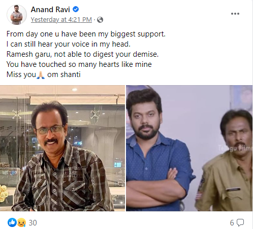Anand Ravi39s social media post