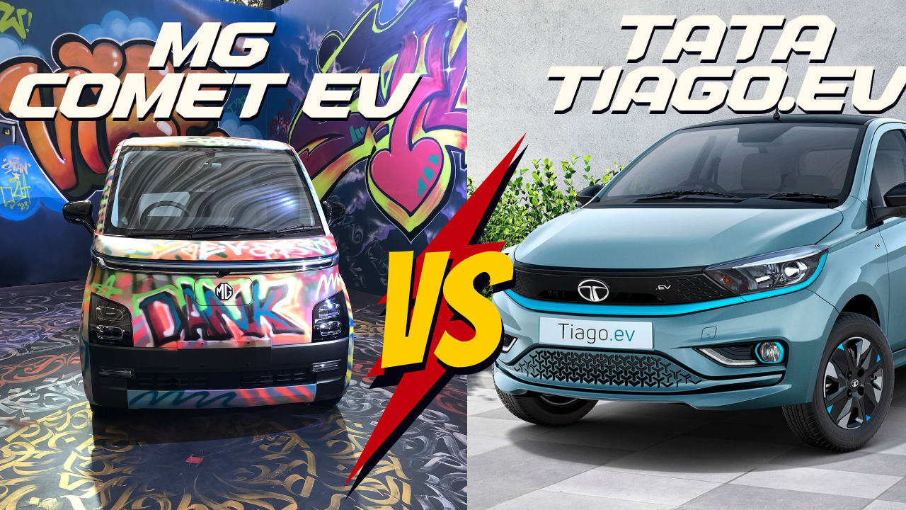 MG Comet vs Tata Tiago.ev Battery pack, Range, Dimensions, Features