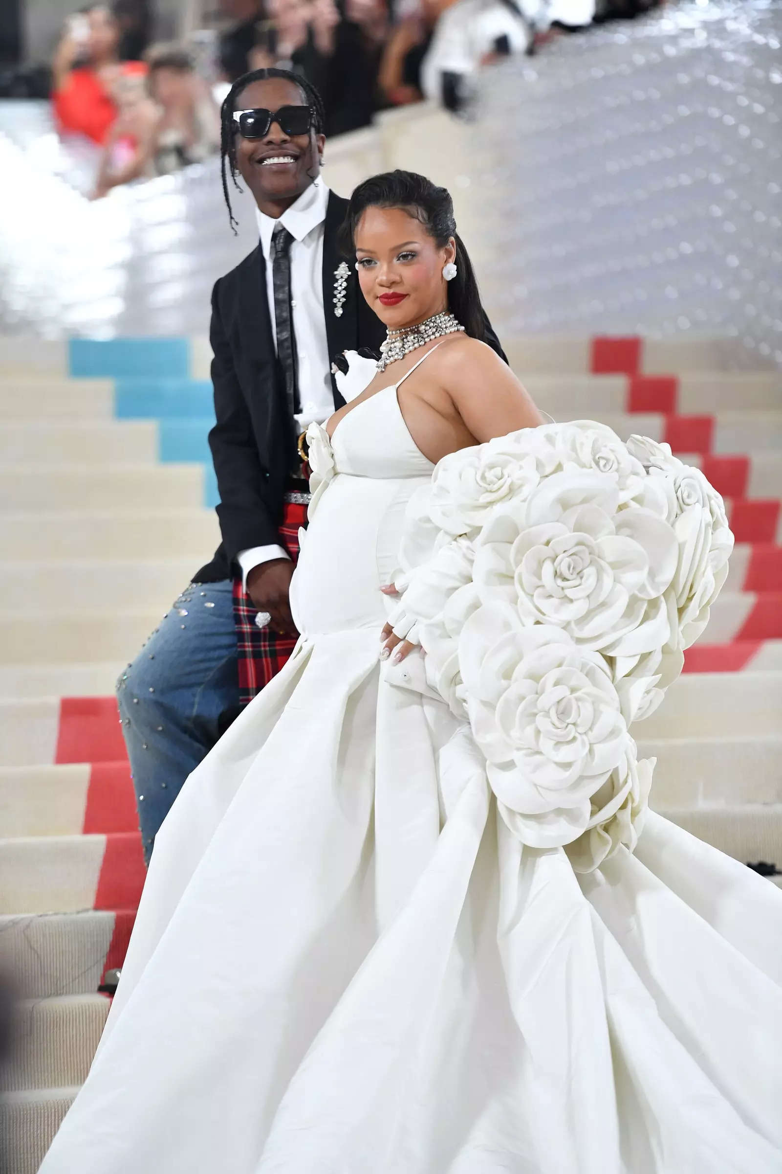 Met Gala 2023 Rihanna Arrives Fashionably Late With Hubby AAP Rocky