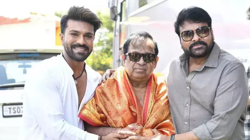 Ram Charan's new hairstyle from recent photo with Brahmanandam and Chiranjeevi goes viral