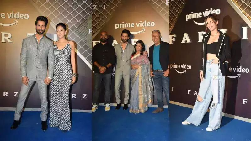 Shahid Kapoor, Kriti Sanon and more celebs gear up their style for 'Farzi' screening