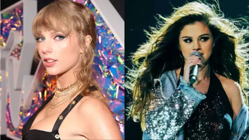 Taylor Swift and Selena Gomez react to Jo Koy's Barbie jokes at the Golden Globe Awards 2024