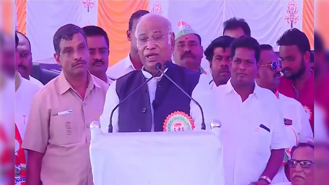 Addressing a rally in Karnataka, Kharge said PM Modi has ruined the country.