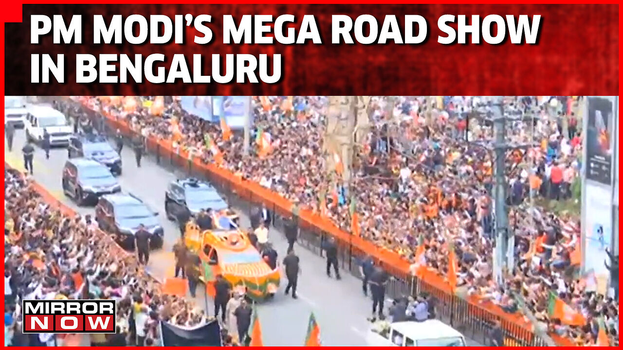 PM Modi Begins Mega Road Show In Bengaluru As Election Date Nears ...