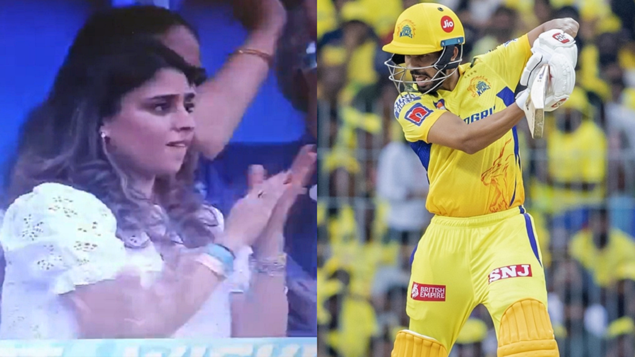 Ritika Sajdeh Celebrates Ruturaj Gaikwad's Wicket During CSK-MI IPL ...