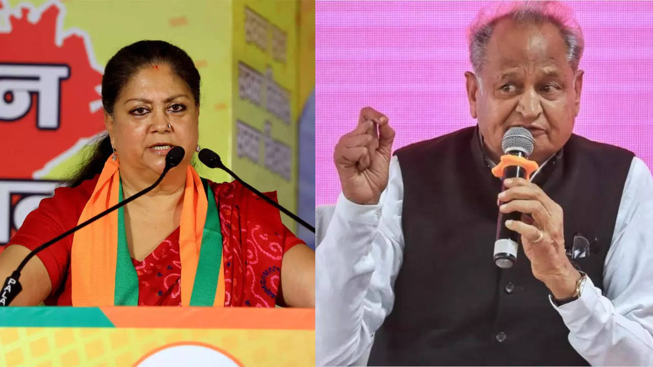 raje and gehlot -- Rajasthan