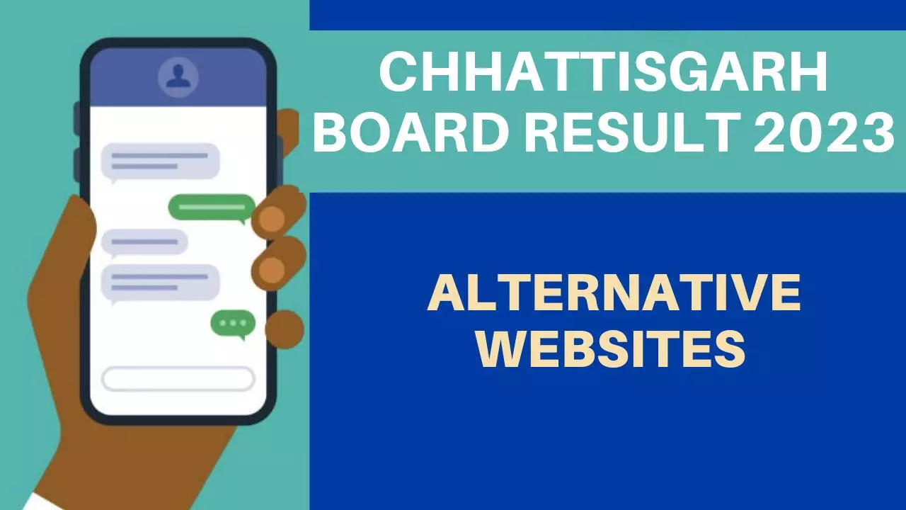 CGBSE Result 2023 on these websites