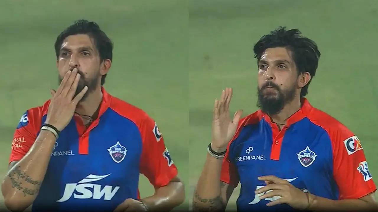 Ishant Shama flying kiss send off to Liam Livingstone.