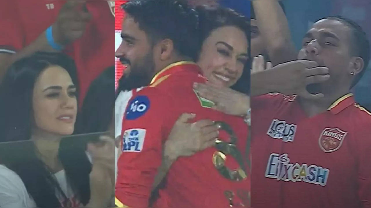 Preity Zinta Rahul Chahar Celebration After Prabhsimran's century.