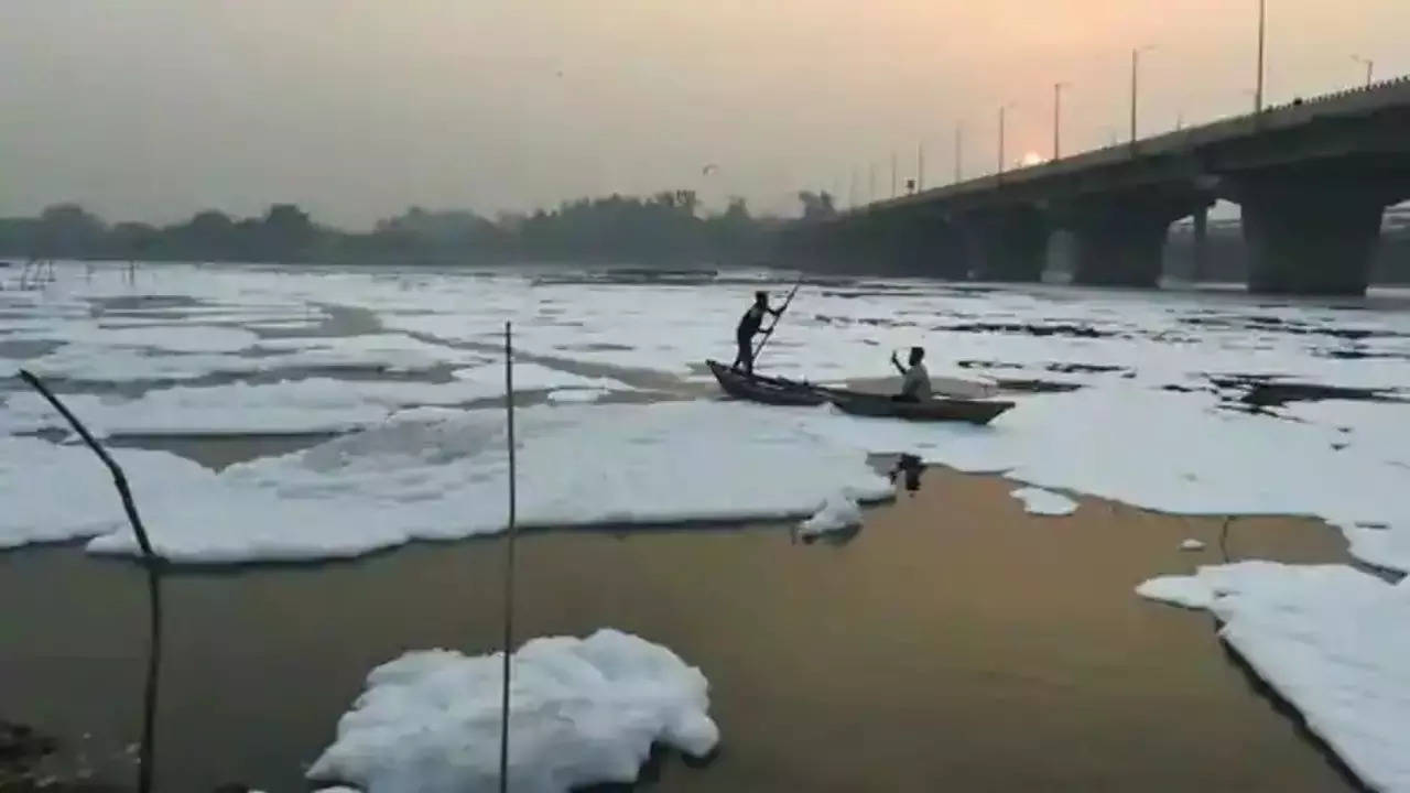 Polluted Yamuna River