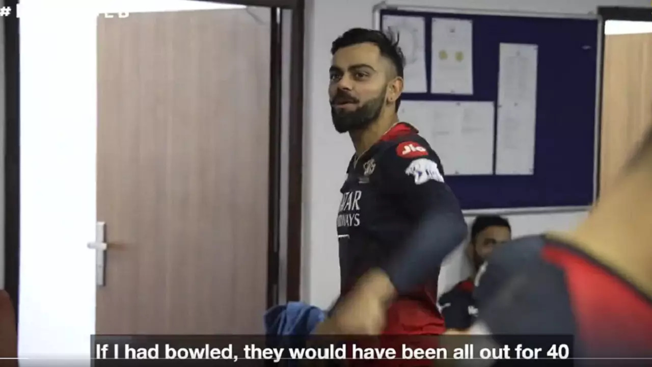 Virat Kohli reaction after RCB Dismiss RR for 59 in IPL 2023.