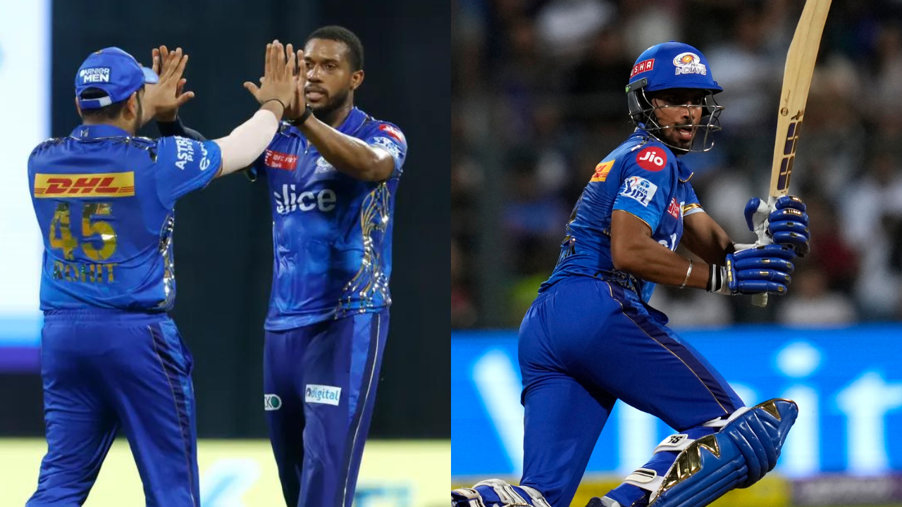 Rohit Sharma, Chris Jordan, Tilak Varma