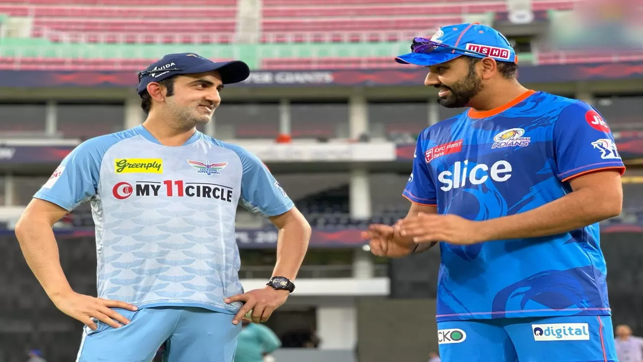 IPL 2023 - Gautam Gambhir And Rohit Sharma All Smiles Ahead Of LSG vs MI Clash VIDEO