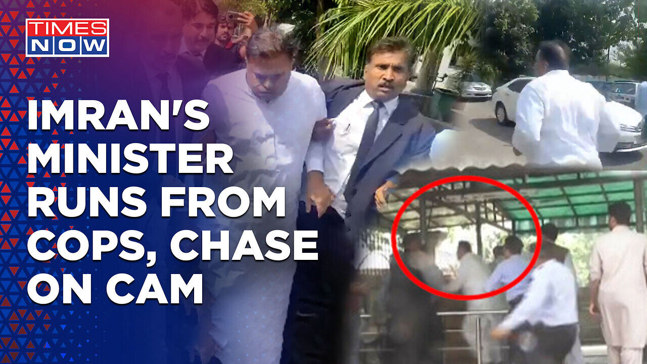 Dramatic Chase Caught On Cam As Imran's Minister Fawad Chaudhry Runs ...
