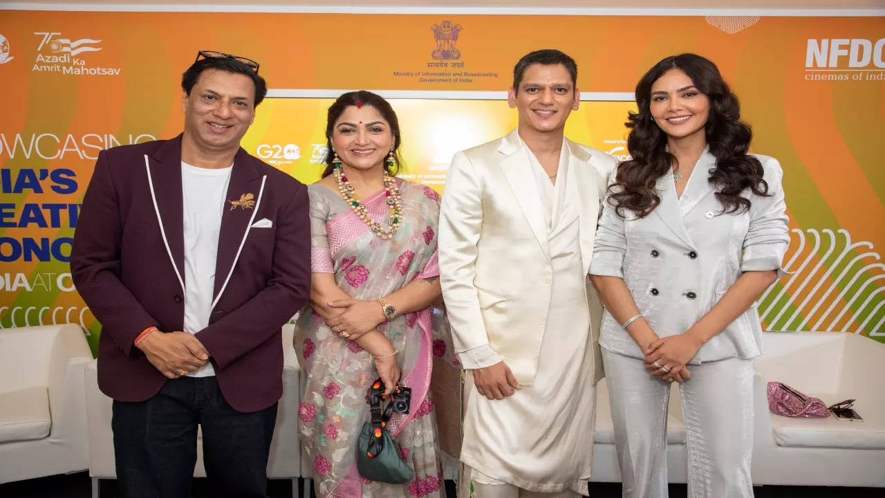 Indian celebs at India pavilion