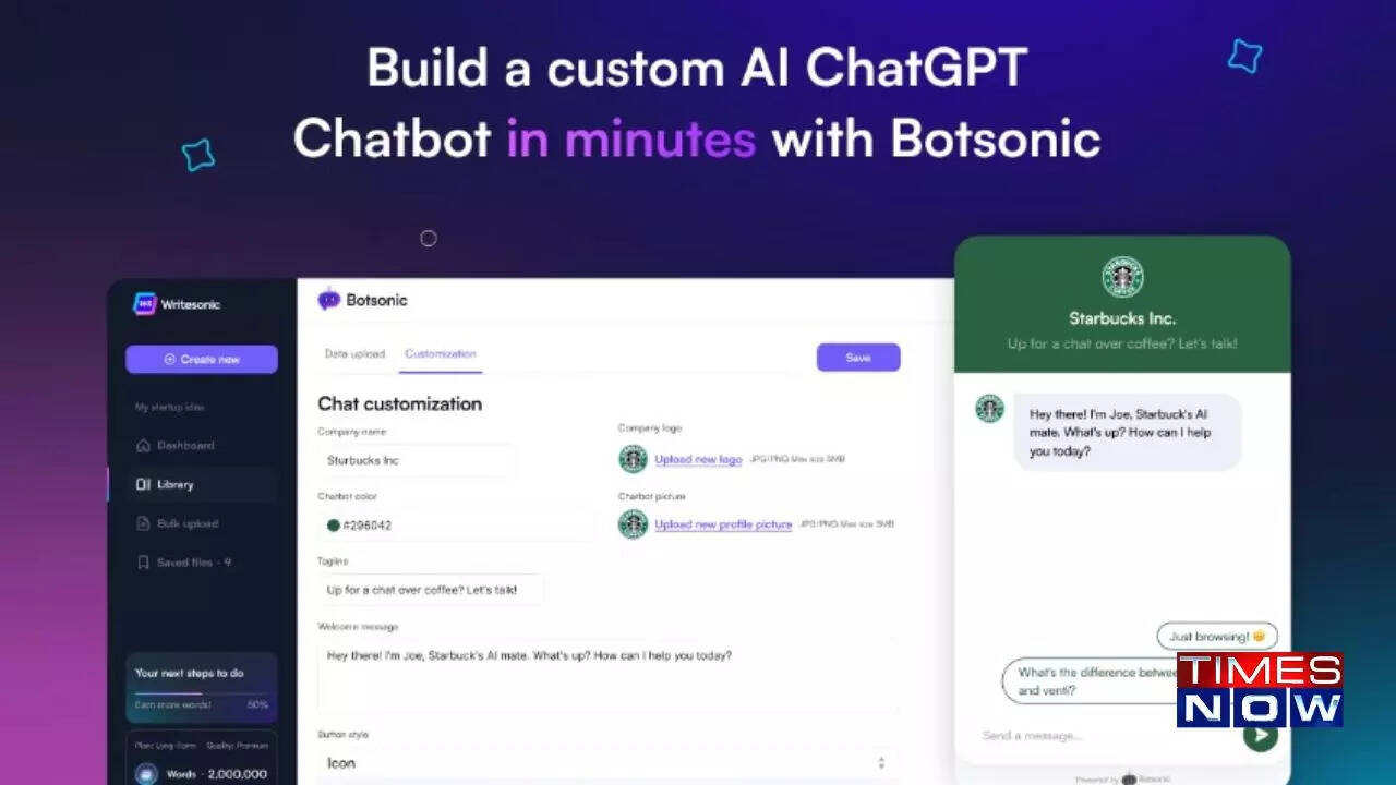 India's AI Revolution: Writesonic's Botsonic Introduces No-Code GPT-4 Chatbot Builder!