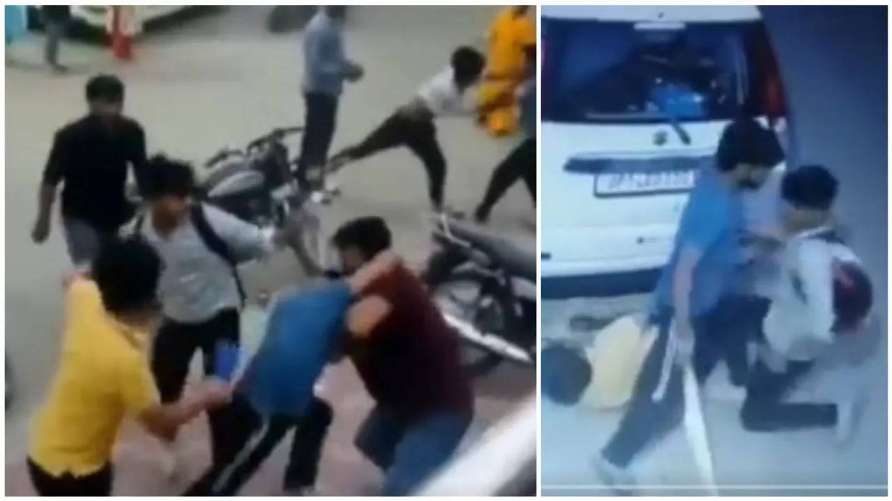 Full-Blown Fist Fight In Ghaziabad Over Parking