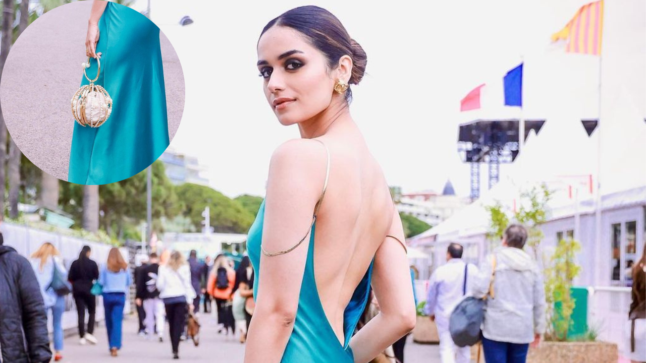 Cannes 2023: Manushi Chhillar Looks Smoking Hot In Backless Slip Dress. Don't Miss Her Pearl Round Clutch. PICS